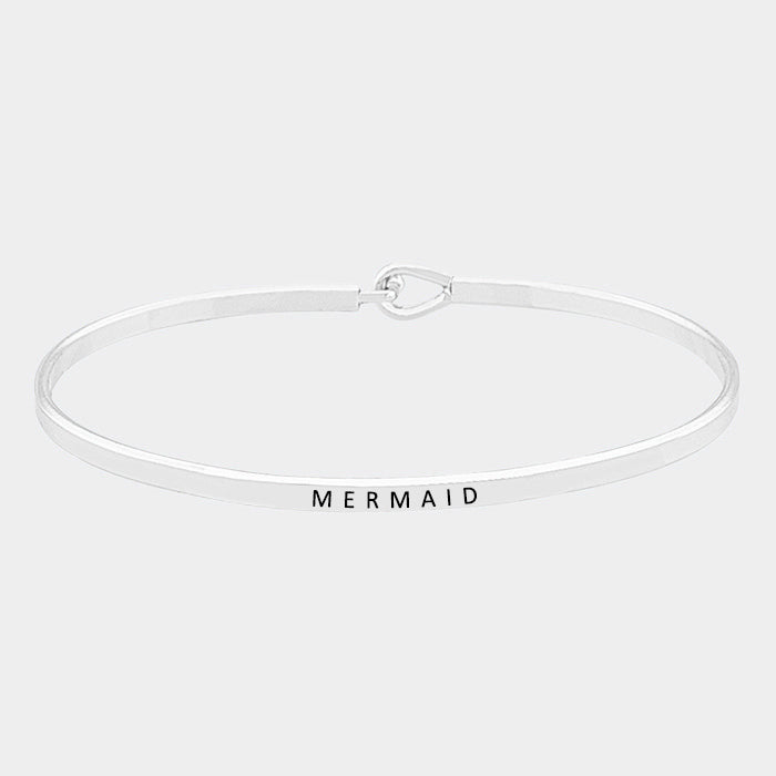 "Mermaid" Brass thin metal hook bracelet