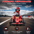 MUKIDY 24V Electric Go Kart, Drift Cart for 6- Kids Valentine'S Day Gifts, Battery Powered Outdoor Ride on Toy Electric Go Kart, with Soft Start, Music And Safety Belt