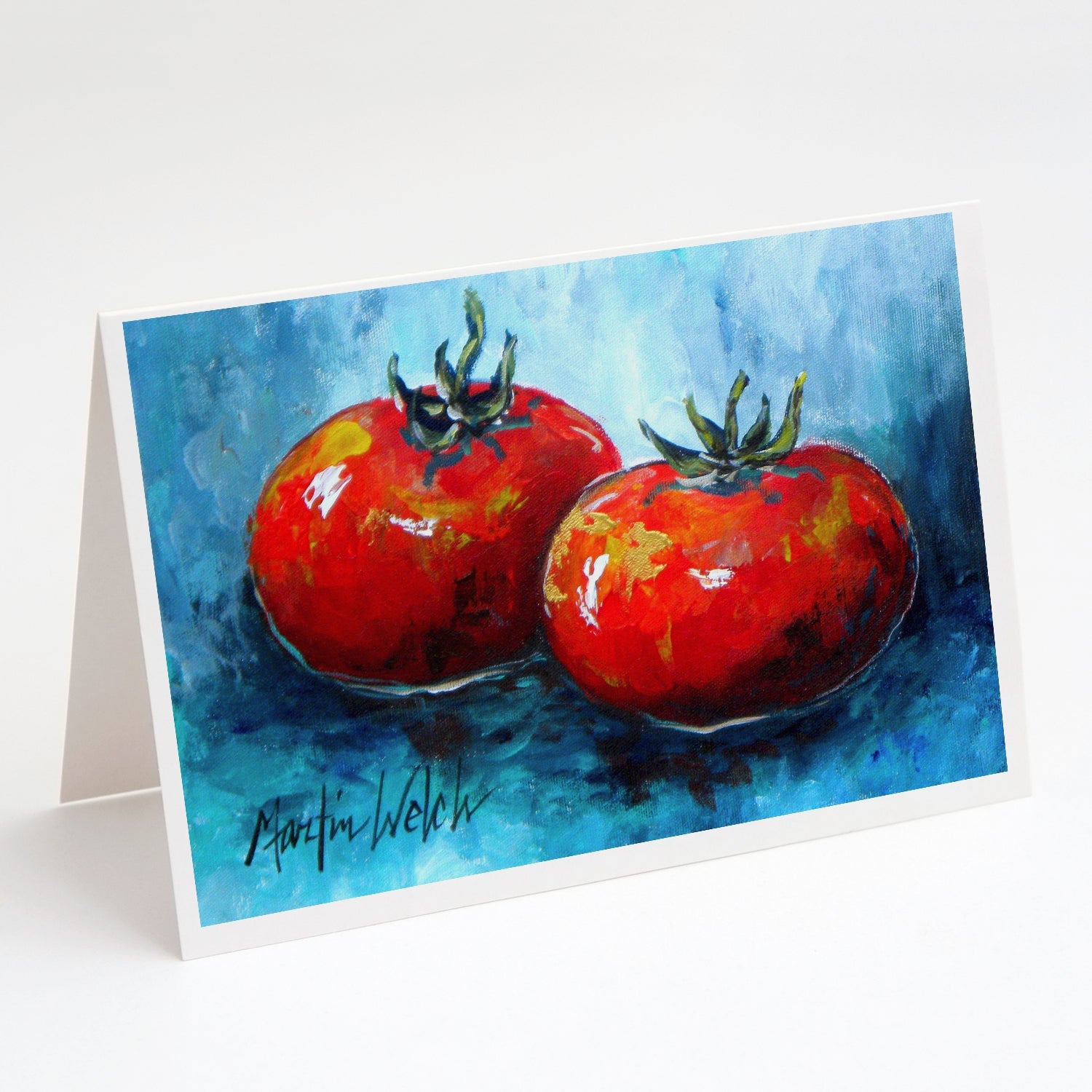 Vegetables - Tomatoes Red Toes Greeting Cards Pack of 8 Blank Cards with Envelopes Whimsical A7 Size 5x7