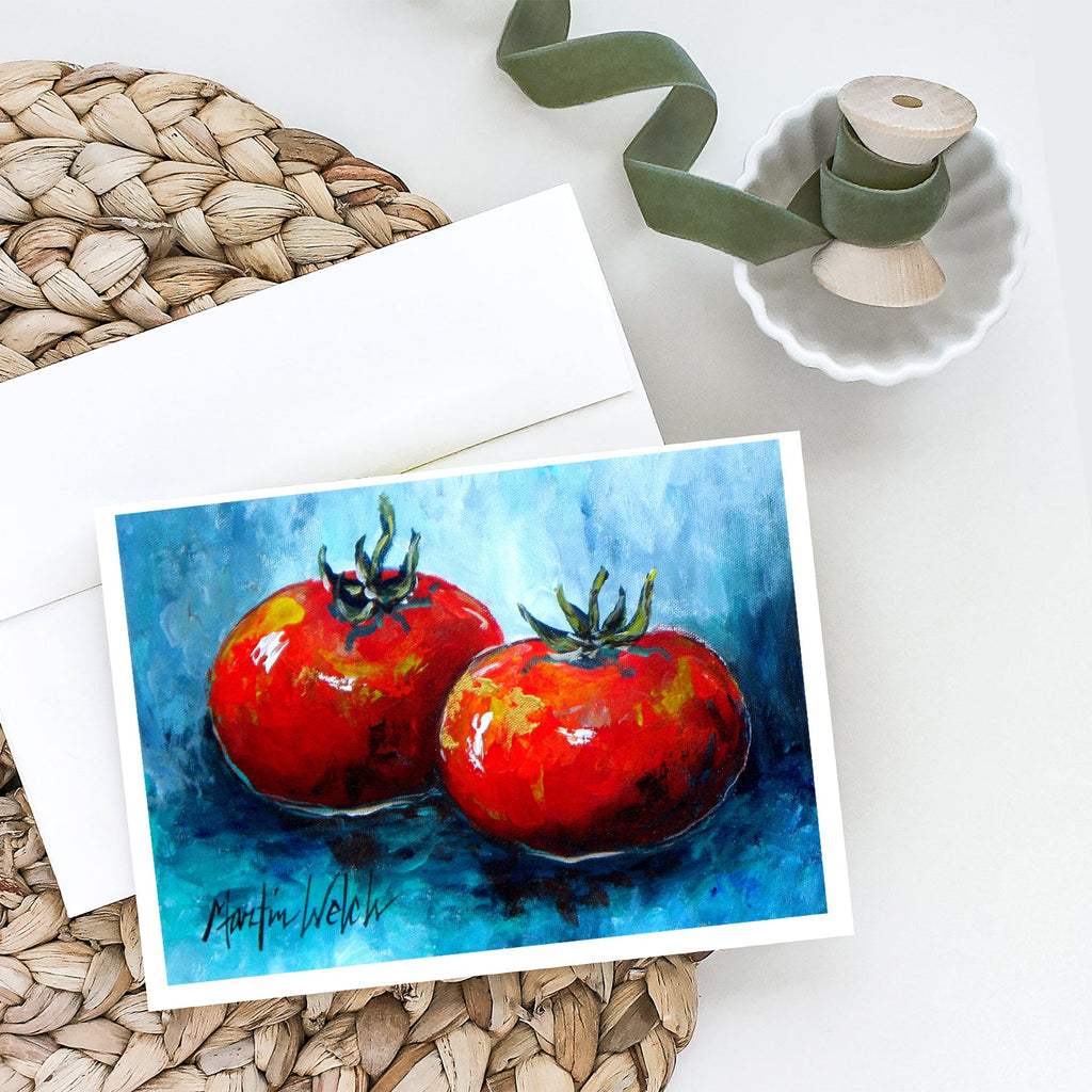Vegetables - Tomatoes Red Toes Greeting Cards Pack of 8 Blank Cards with Envelopes Whimsical A7 Size 5x7