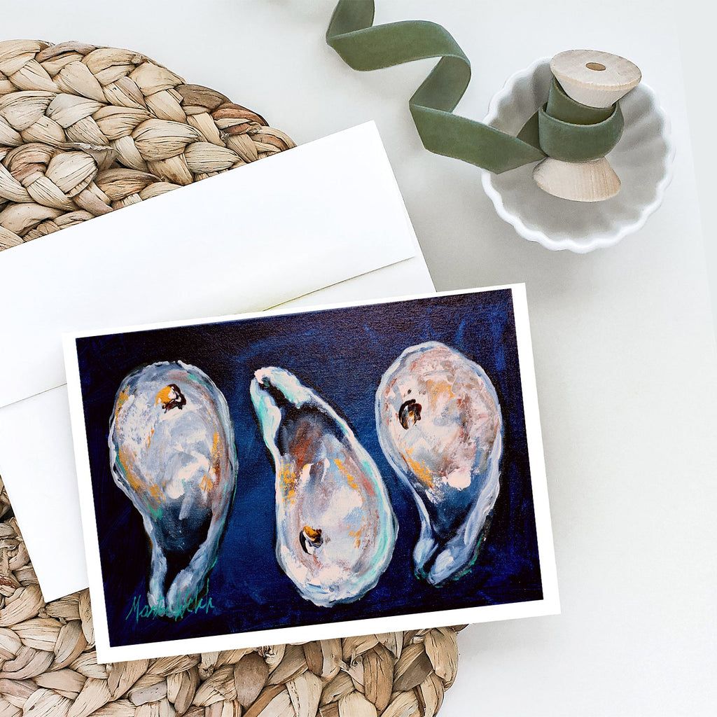 Oysters Give Me More Greeting Cards Pack of 8 Blank Cards with Envelopes Whimsical A7 Size 5x7