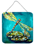 Insect - Dragonfly Matin Wall or Door Hanging Prints Aluminum Metal Sign Kitchen Wall Bar Bathroom Plaque Home Decor, 6x6, Multicolor