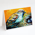 Look at the Birdie Greeting Cards Pack of 8 Blank Cards with Envelopes Whimsical A7 Size 5x7