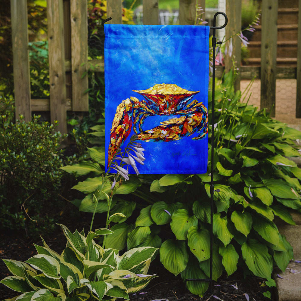 Blue Crab on Blue Sr. Garden Flag Mailbox Decorative Yard Banner Outside Patio Artwork for Flower Beds, Garden Size, Multicolor