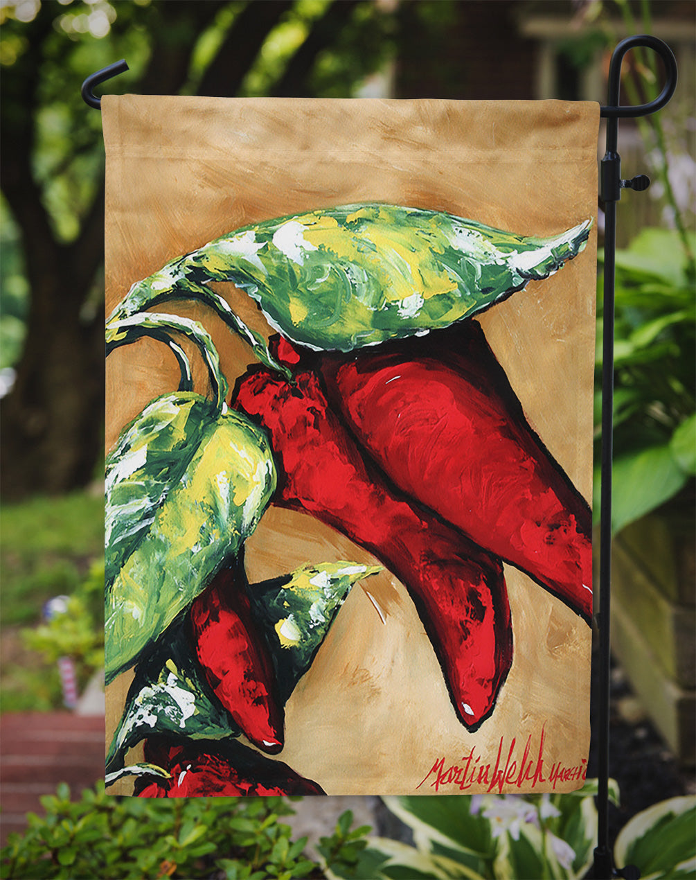 Hot Peppers Garden Flag Mailbox Decorative Yard Banner Outside Patio Artwork for Flower Beds, Garden Size, Multicolor