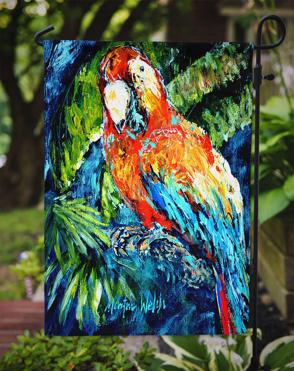 Yo Yo Mama Parrot Garden Flag Mailbox Decorative Yard Banner Outside Patio Artwork for Flower Beds, Garden Size, Multicolor