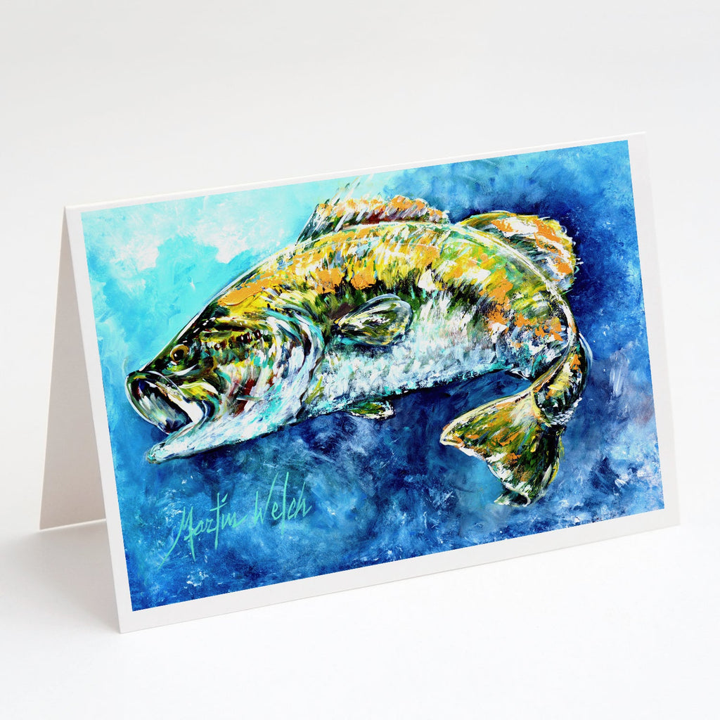 Bobby Bass Greeting Cards Pack of 8 Blank Cards with Envelopes Whimsical A7 Size 5x7