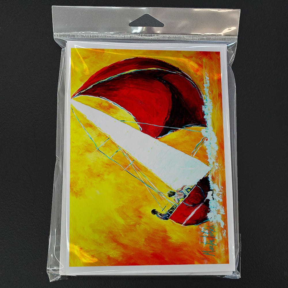 Sailboat Break Away Greeting Cards Pack of 8 Blank Cards with Envelopes Whimsical A7 Size 5x7