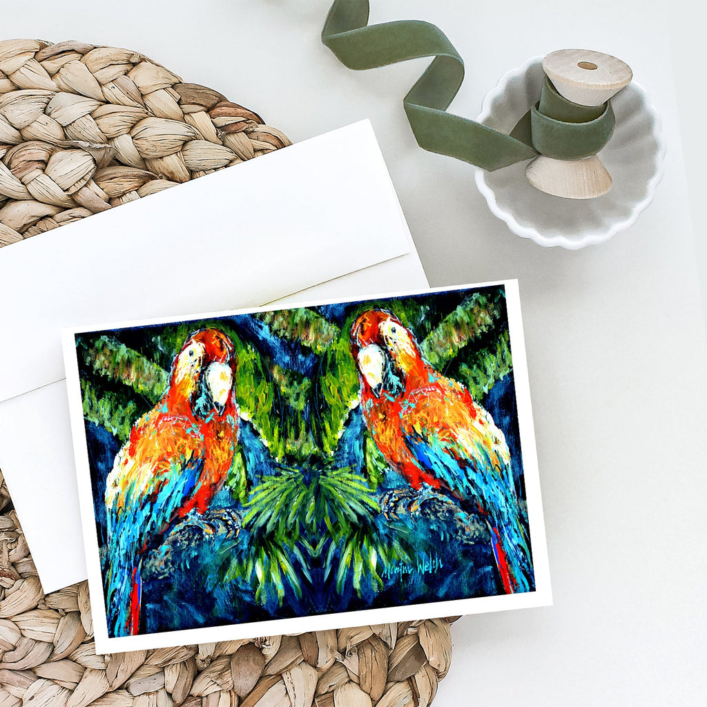 Parrots Yo Yo Mama Greeting Cards Pack of 8 Blank Cards with Envelopes Whimsical A7 Size 5x7