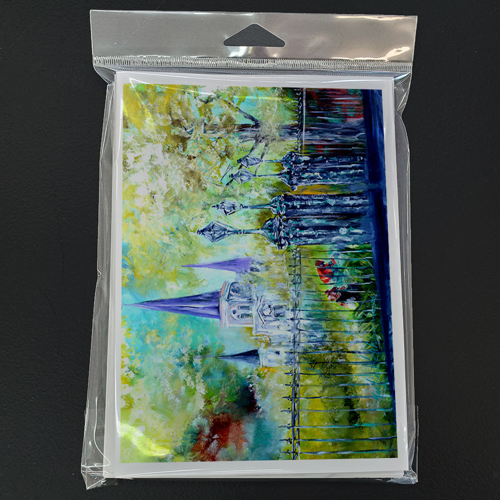 St Louis Cathedrial Across the Square Greeting Cards Pack of 8 Blank Cards with Envelopes Whimsical A7 Size 5x7