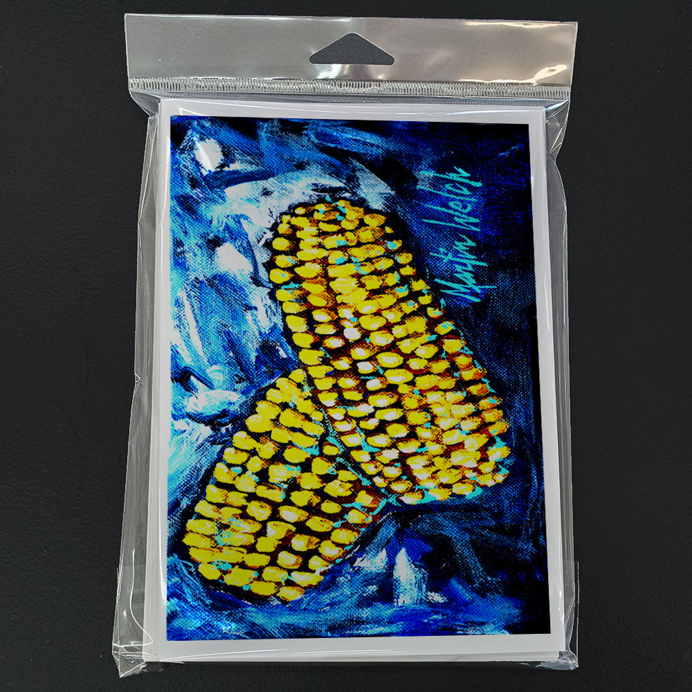 Two Corn Please Greeting Cards Pack of 8 Blank Cards with Envelopes Whimsical A7 Size 5x7