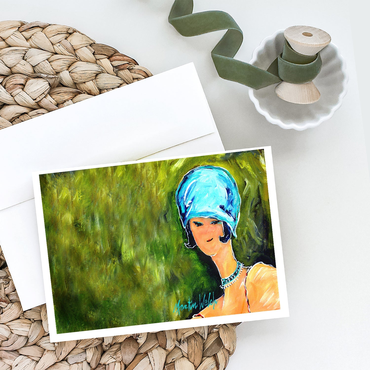 Young Voncile Still in High School Greeting Cards Pack of 8 Blank Cards with Envelopes Whimsical A7 Size 5x7