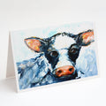Cow Lick Black and White Cow Greeting Cards Pack of 8 Blank Cards with Envelopes Whimsical A7 Size 5x7