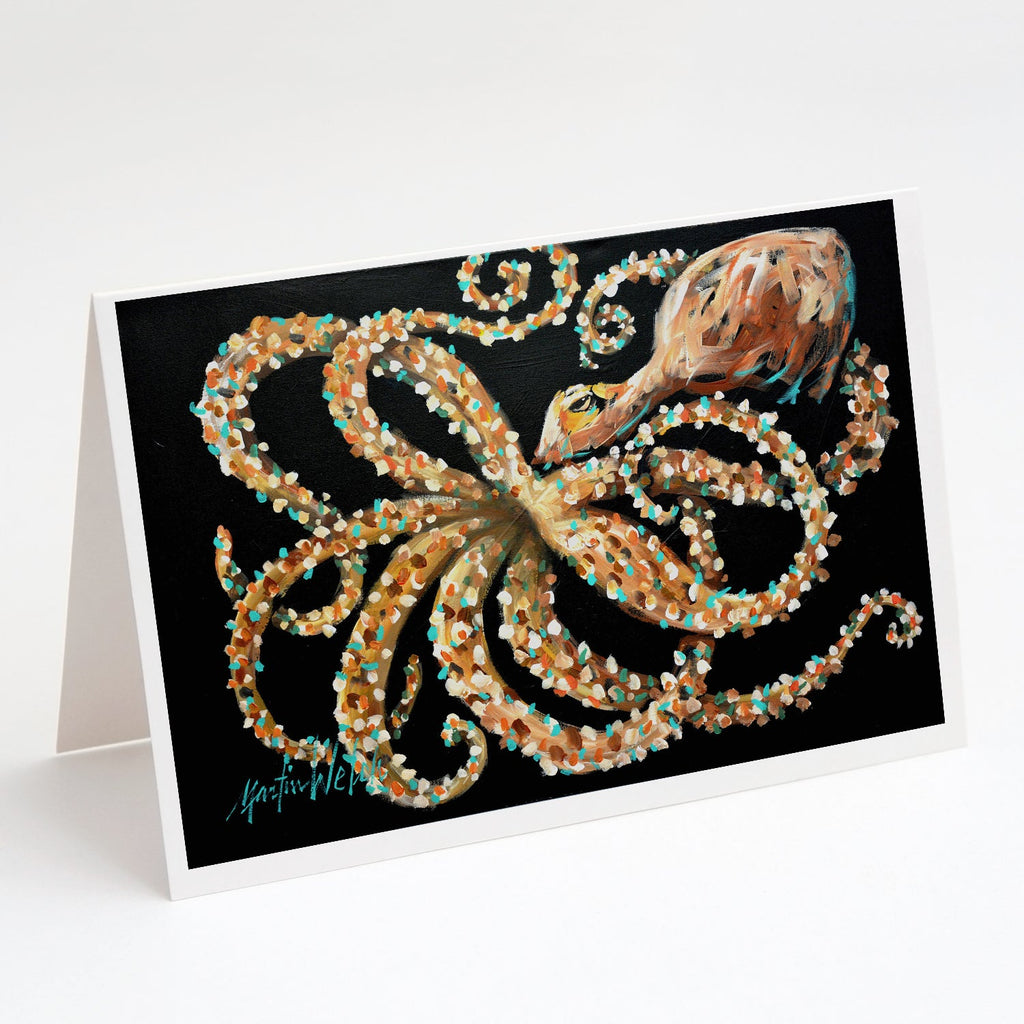 Eye On You Octopus Greeting Cards Pack of 8 Blank Cards with Envelopes Whimsical A7 Size 5x7