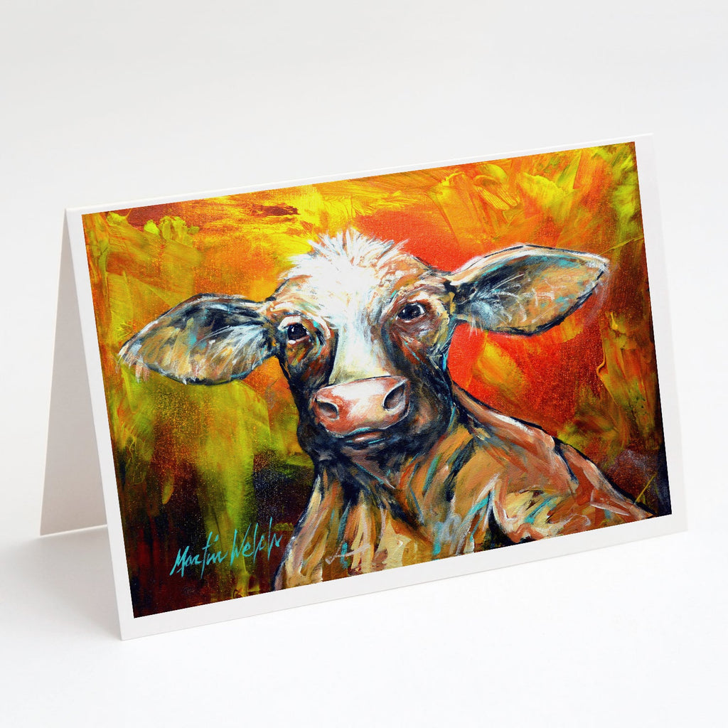 Happy Cow Greeting Cards Pack of 8 Blank Cards with Envelopes Whimsical A7 Size 5x7