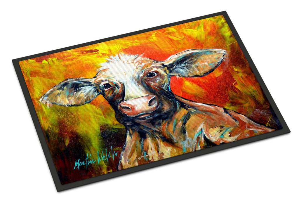 Happy Cow Doormat Indoor Outdoor 24H X 36W Front Door Mat Rugs for Entryway, Non Slip Washable Low Pile,