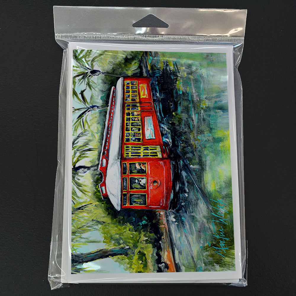 Little Red Street Car Greeting Cards Pack of 8 Blank Cards with Envelopes Whimsical A7 Size 5x7