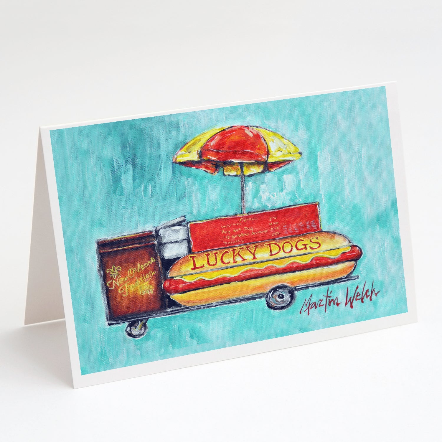 Lucky Dog for Me Greeting Cards Pack of 8 Blank Cards with Envelopes Whimsical A7 Size 5x7