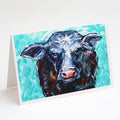 Moo Cow Greeting Cards Pack of 8 Blank Cards with Envelopes Whimsical A7 Size 5x7