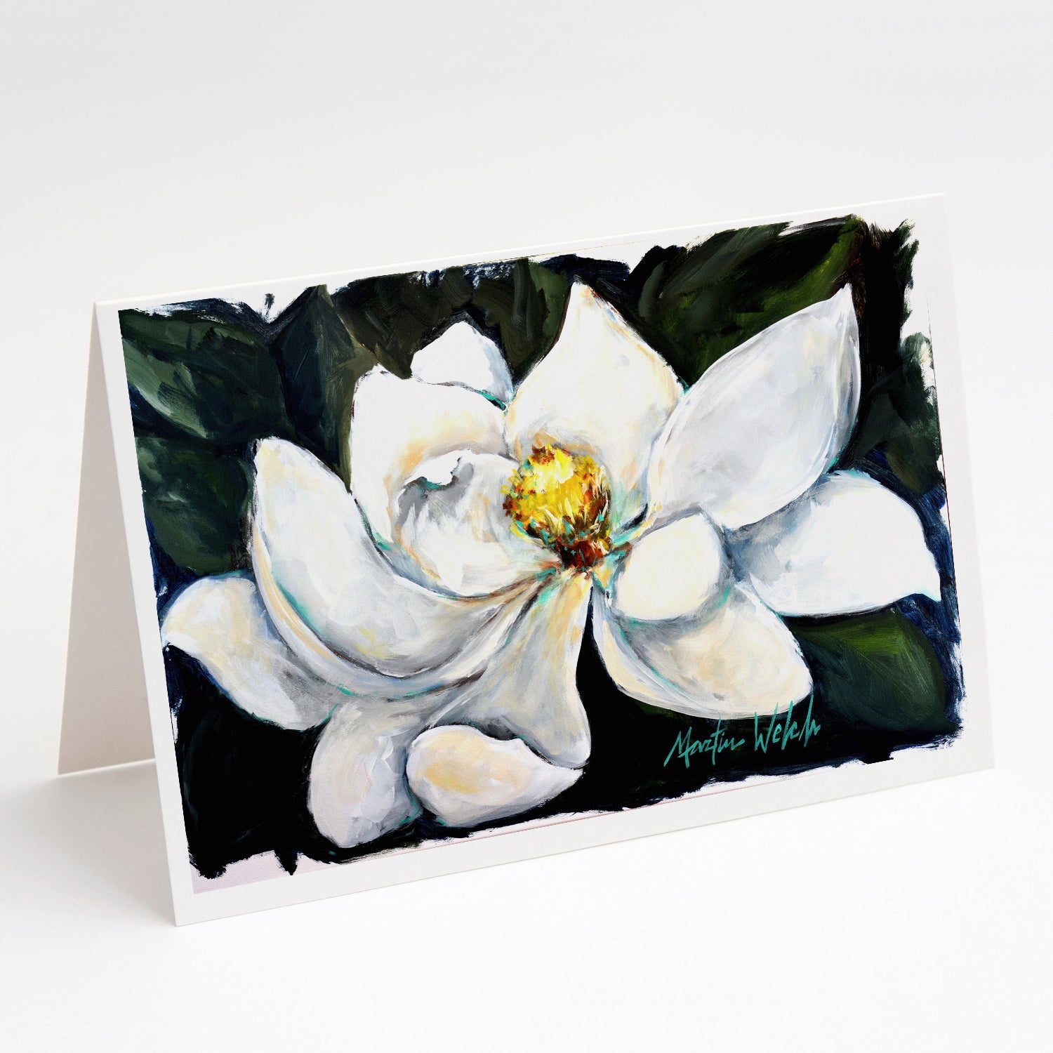 Sweet Magnolia Greeting Cards Pack of 8 Blank Cards with Envelopes Whimsical A7 Size 5x7
