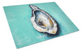 Aqua Pearl Oyster Cutting Board Tempered Glass Kitchen Cutting Surface, Heat Resistant Chopping, Non-Slip Feet, Food Prep & Serving