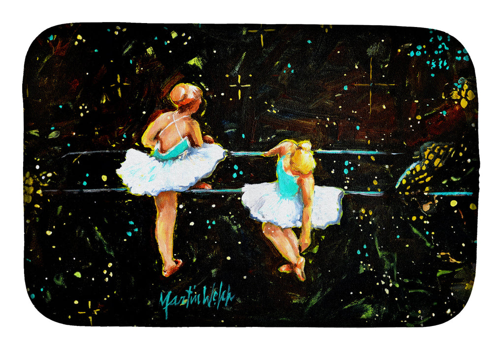 At Practice Ballet Dish Drying Mat Absorbent Dish Drying Mat Pad for Kitchen Counter Dish Drainer Mat for Countertop, 14 x 21", Multicolor