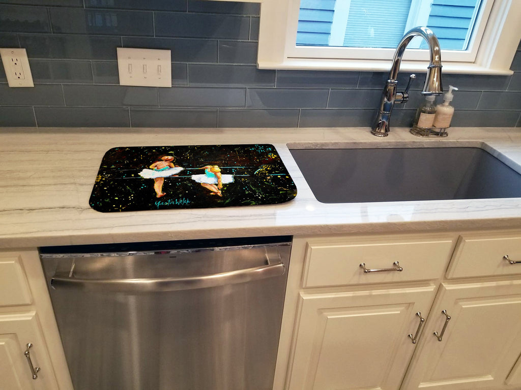 At Practice Ballet Dish Drying Mat Absorbent Dish Drying Mat Pad for Kitchen Counter Dish Drainer Mat for Countertop, 14 x 21", Multicolor