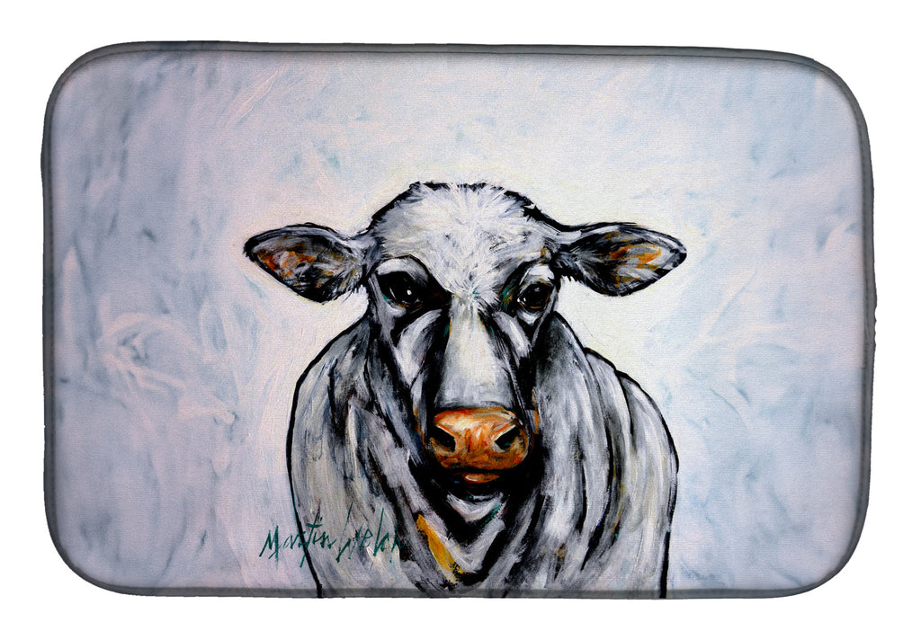 Bessie the Cow Dish Drying Mat Absorbent Dish Drying Mat Pad for Kitchen Counter Dish Drainer Mat for Countertop, 14 x 21", Multicolor