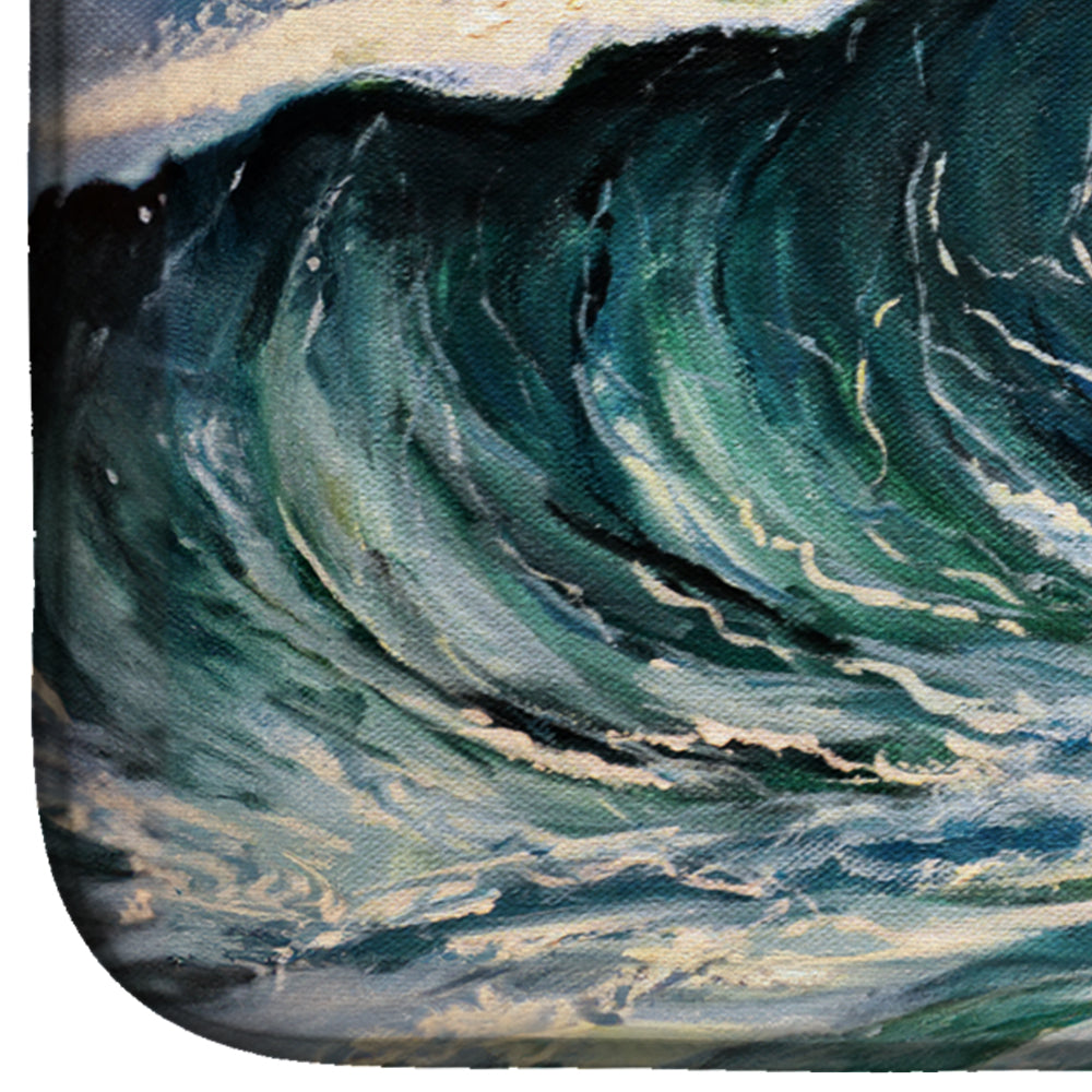 Big Blue Wave Dish Drying Mat Absorbent Dish Drying Mat Pad for Kitchen Counter Dish Drainer Mat for Countertop, 14 x 21", Multicolor