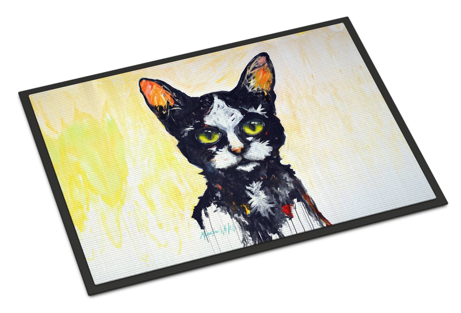 Big Kitty Cat Doormat Indoor Outdoor 24H X 36W Front Door Mat Rugs for Entryway, Non Slip Washable Low Pile,