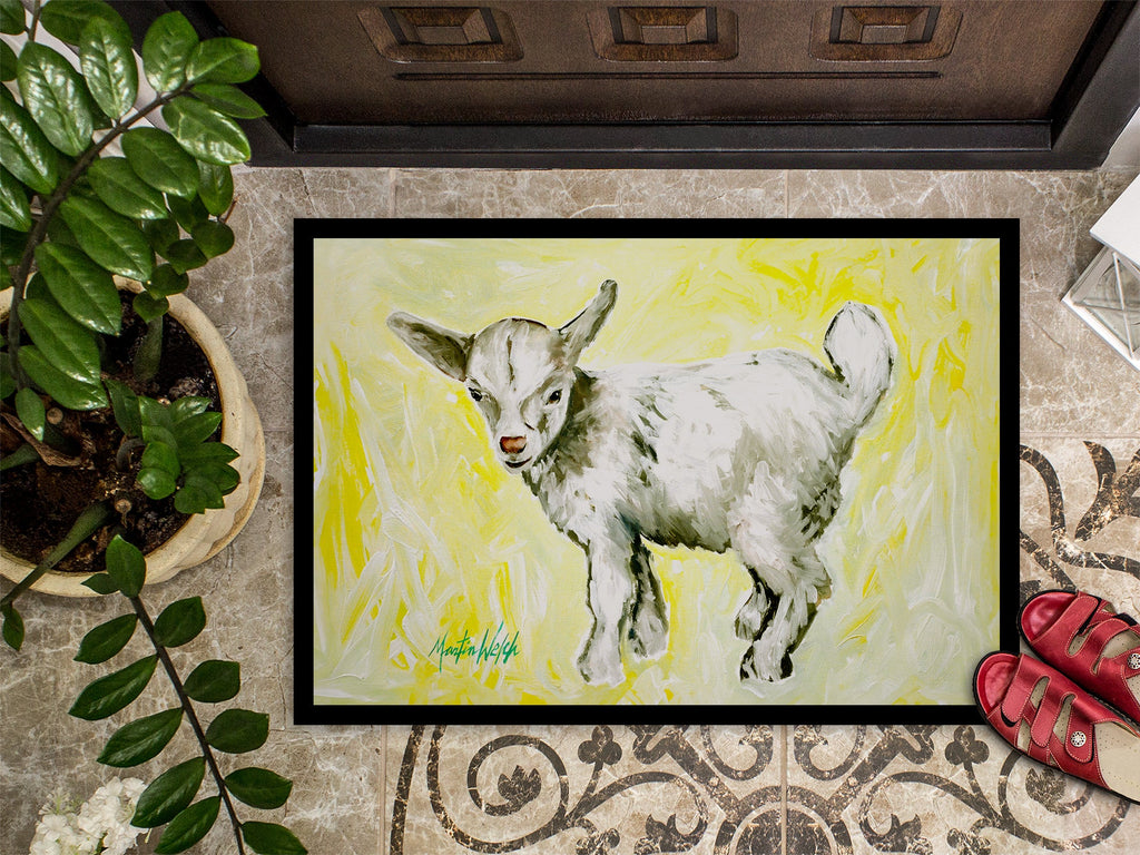 Billy The Kid Goat Doormat Indoor Outdoor 24H X 36W Front Door Mat Rugs for Entryway, Non Slip Washable Low Pile,