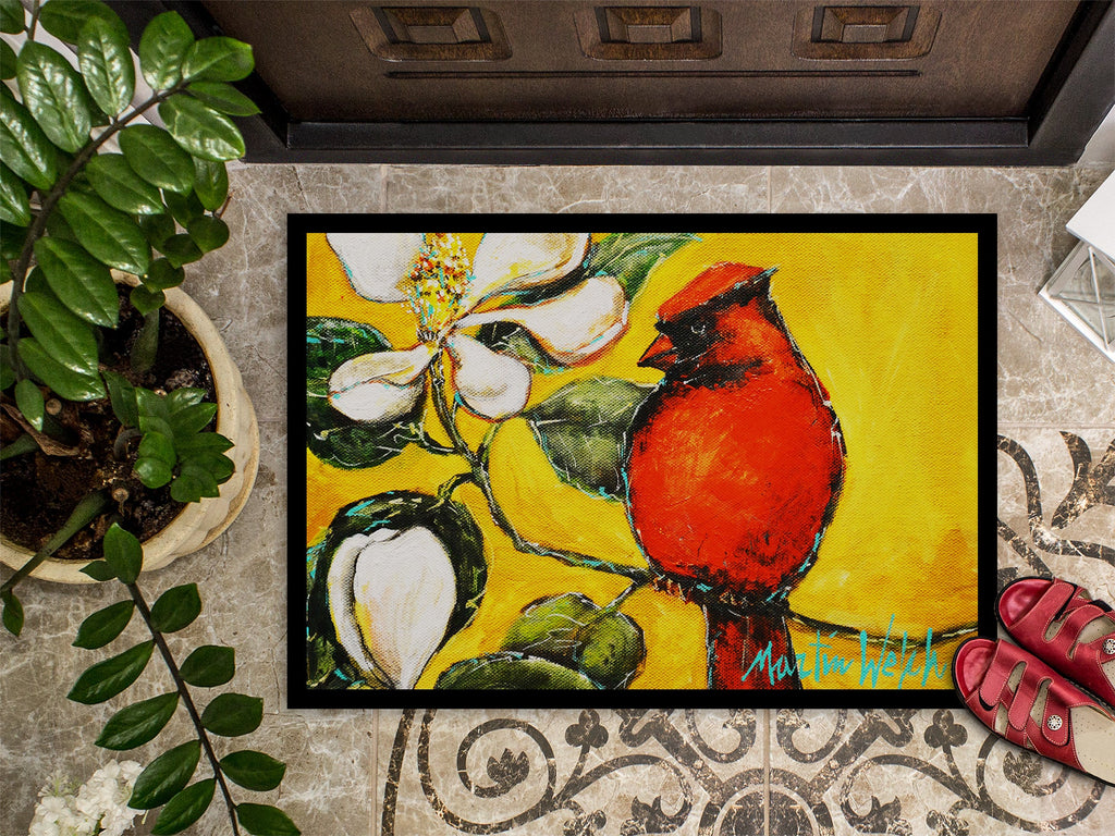 Cardinal Ochre Doormat Indoor Outdoor 24H X 36W Front Door Mat Rugs for Entryway, Non Slip Washable Low Pile,