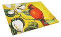 Cardinal Ochre Cutting Board Tempered Glass Kitchen Cutting Surface, Heat Resistant Chopping, Non-Slip Feet, Food Prep & Serving