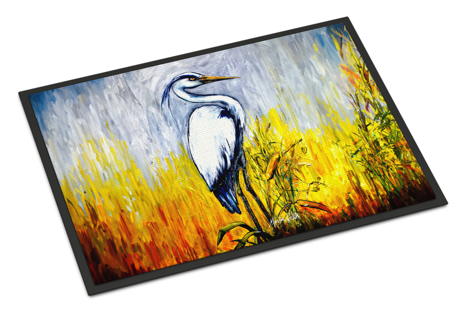 Cattin Around Heron Doormat Indoor Outdoor 18H X 27W Front Door Mat Rugs for Entryway, Non Slip Washable
