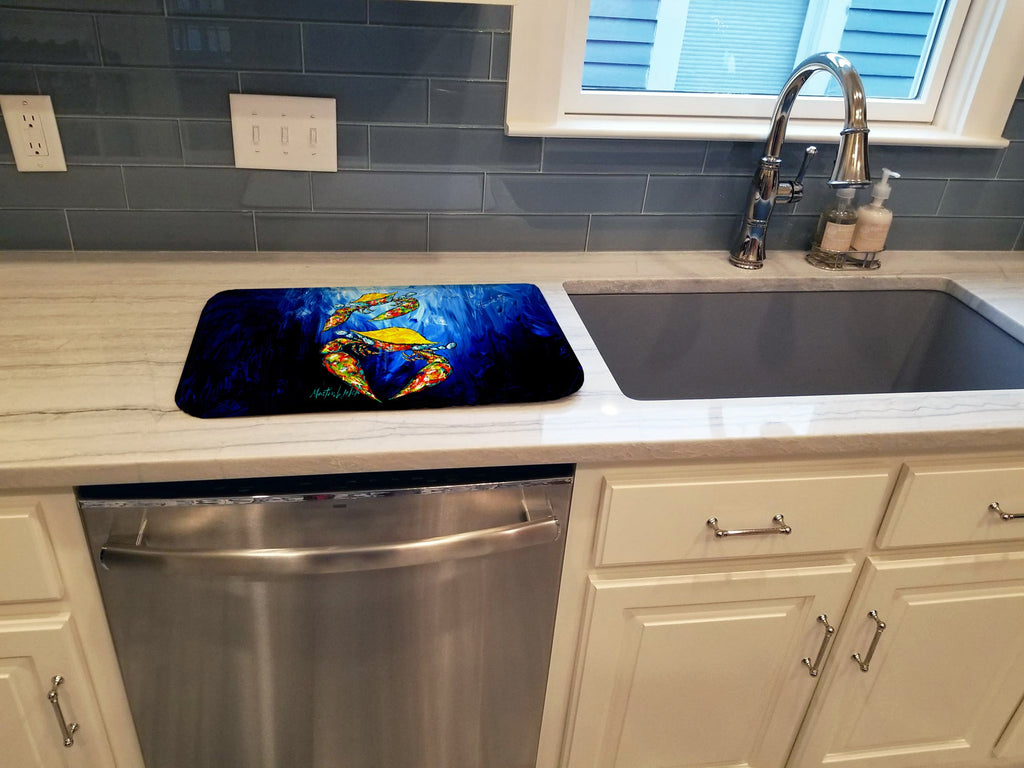Crab Fair Dish Drying Mat Absorbent Dish Drying Mat Pad for Kitchen Counter Dish Drainer Mat for Countertop, 14 x 21", Multicolor