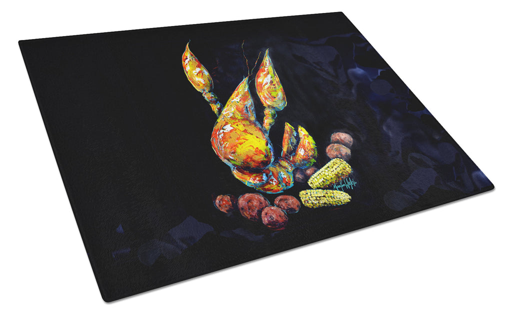 Crawfish Boiling Pot Cutting Board Tempered Glass Kitchen Cutting Surface, Heat Resistant Chopping, Non-Slip Feet, Food Prep & Serving
