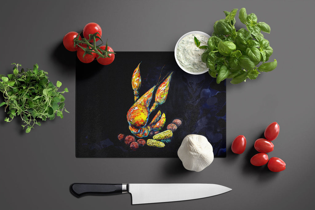 Crawfish Boiling Pot Cutting Board Tempered Glass Kitchen Cutting Surface, Heat Resistant Chopping, Non-Slip Feet, Food Prep & Serving