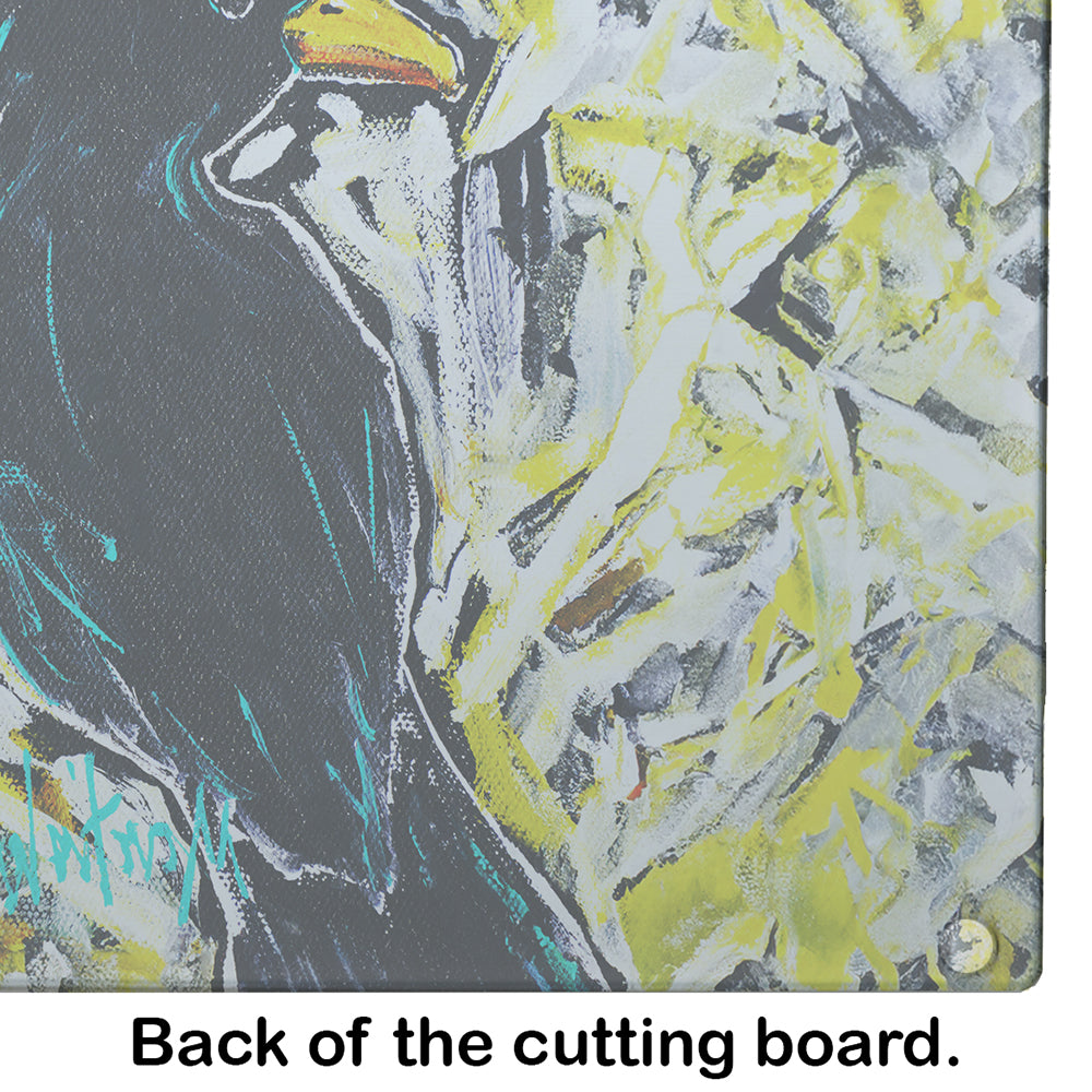 Crow Adam Cutting Board Tempered Glass Kitchen Cutting Surface, Heat Resistant Chopping, Non-Slip Feet, Food Prep & Serving
