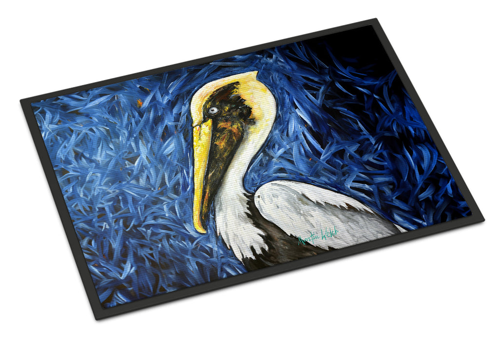 Fierce Pelican Doormat Indoor Outdoor 18H X 27W Front Door Mat Rugs for Entryway, Non Slip Washable