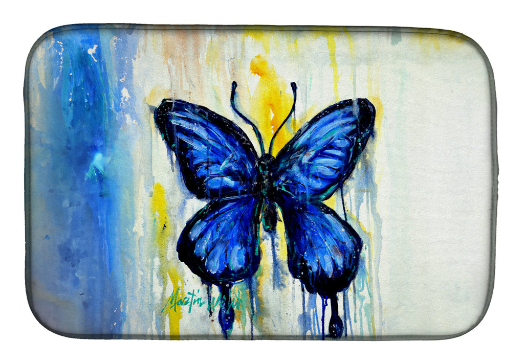 Flutter Butterfly Dish Drying Mat Absorbent Dish Drying Mat Pad for Kitchen Counter Dish Drainer Mat for Countertop, 14 x 21", Multicolor