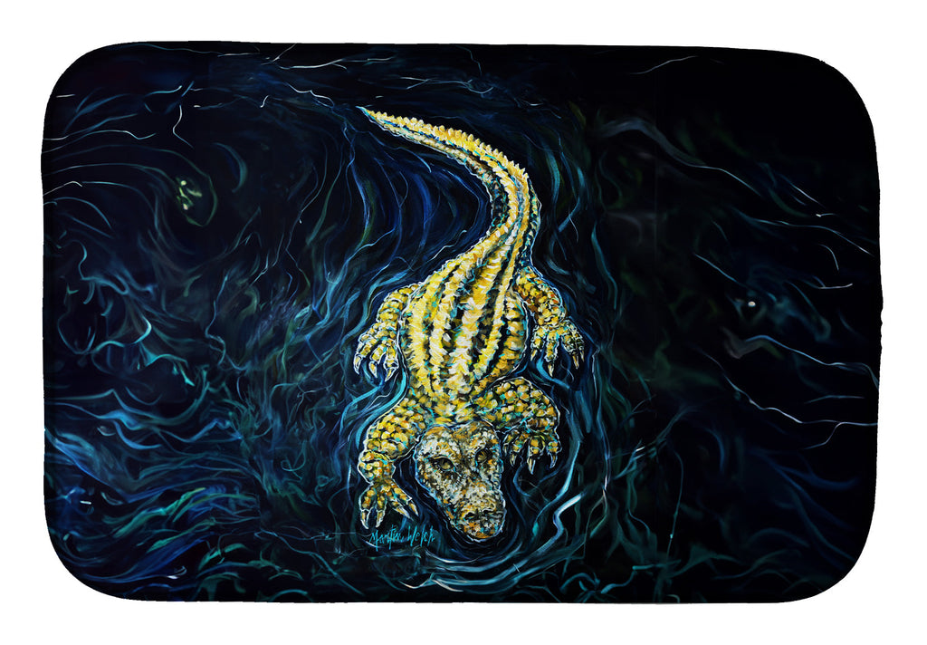 Gator Down Alligator Dish Drying Mat Absorbent Dish Drying Mat Pad for Kitchen Counter Dish Drainer Mat for Countertop, 14 x 21", Multicolor
