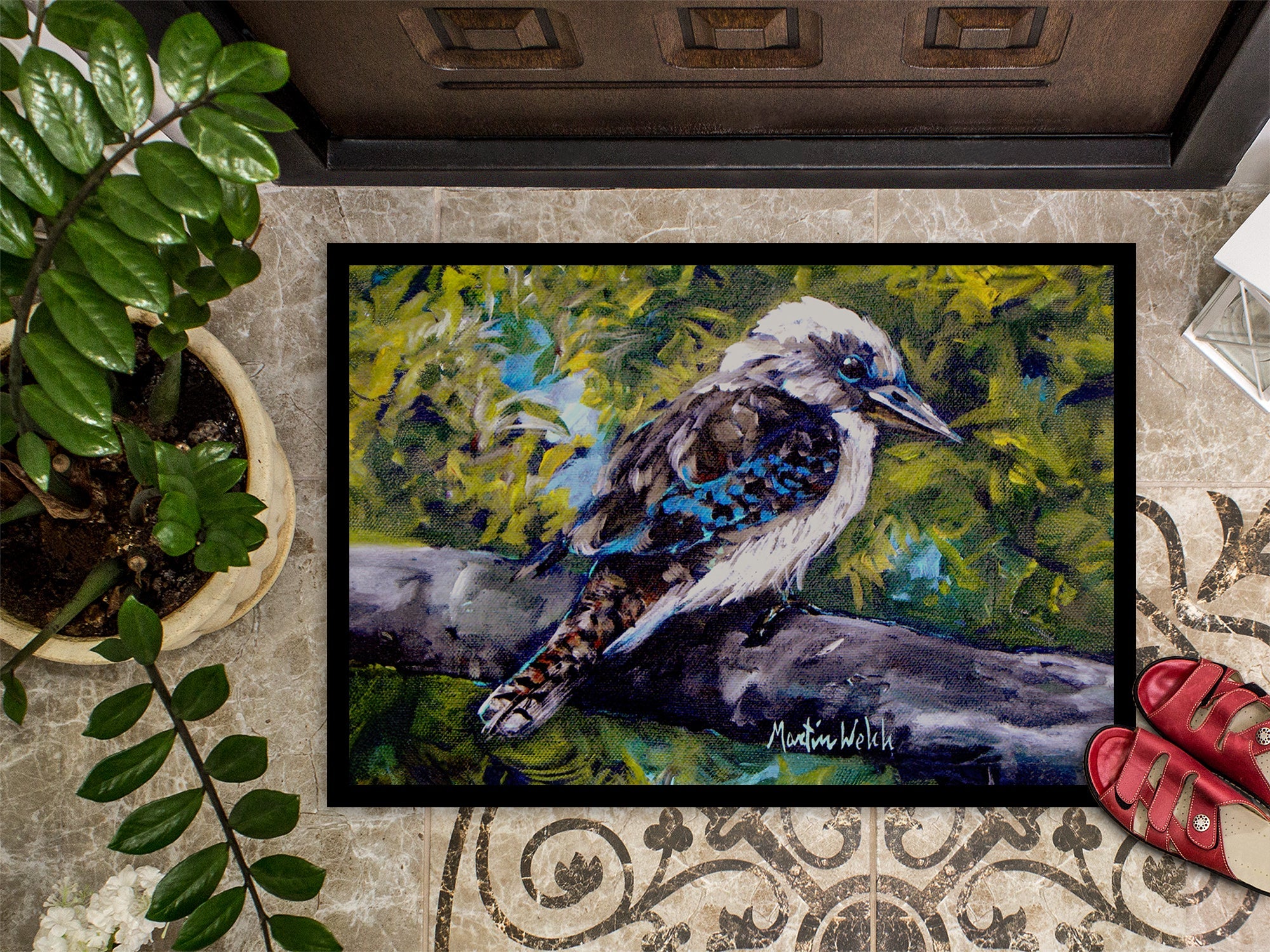 G'Day Mate Bird Doormat Indoor Outdoor 24H X 36W Front Door Mat Rugs for Entryway, Non Slip Washable Low Pile,