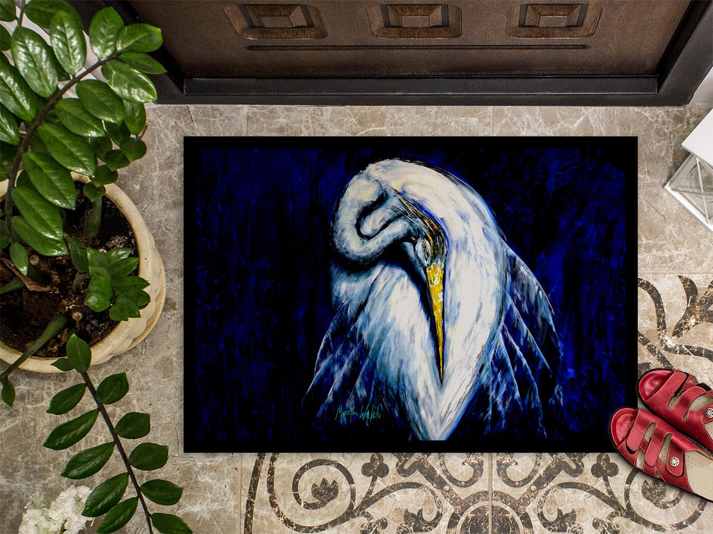 Heron Freshen Up Doormat Indoor Outdoor 24H X 36W Front Door Mat Rugs for Entryway, Non Slip Washable Low Pile,
