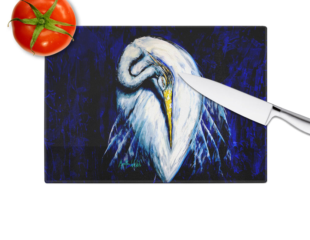 Heron Freshen Up Cutting Board Tempered Glass Kitchen Cutting Surface, Heat Resistant Chopping, Non-Slip Feet, Food Prep & Serving