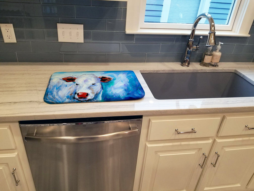 Move Over Cow Dish Drying Mat Absorbent Dish Drying Mat Pad for Kitchen Counter Dish Drainer Mat for Countertop, 14 x 21", Multicolor