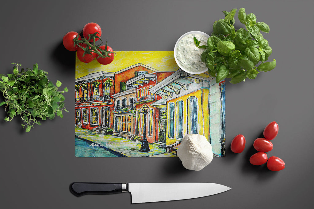 Remember When Cutting Board Tempered Glass Kitchen Cutting Surface, Heat Resistant Chopping, Non-Slip Feet, Food Prep & Serving