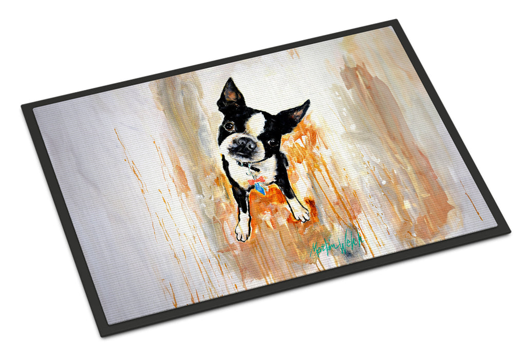 Boston Terrier Scout Doormat Indoor Outdoor 24H X 36W Front Door Mat Rugs for Entryway, Non Slip Washable Low Pile,