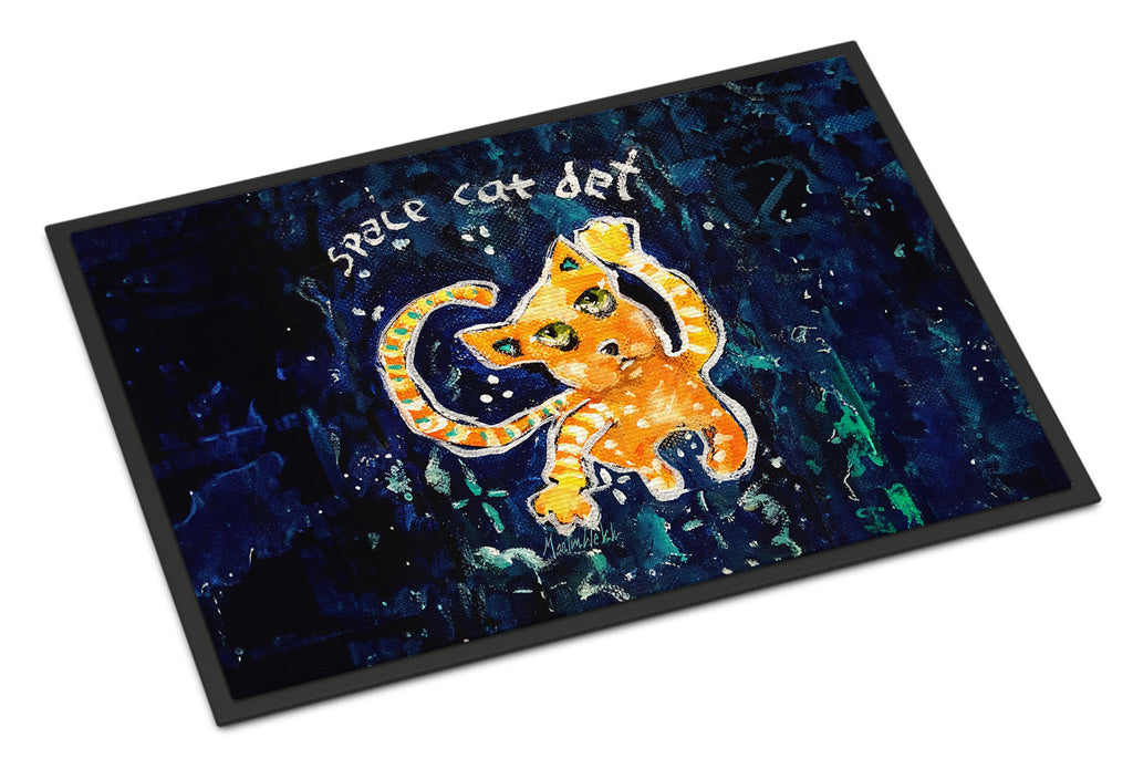 Space Cat Det Cat Doormat Indoor Outdoor 24H X 36W Front Door Mat Rugs for Entryway, Non Slip Washable Low Pile,