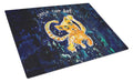 Space Cat Det Cat Cutting Board Tempered Glass Kitchen Cutting Surface, Heat Resistant Chopping, Non-Slip Feet, Food Prep & Serving