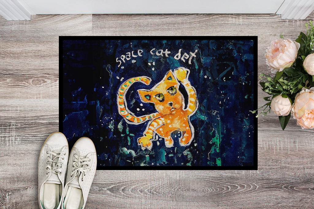 Space Cat Det Cat Doormat Indoor Outdoor 18H X 27W Front Door Mat Rugs for Entryway, Non Slip Washable